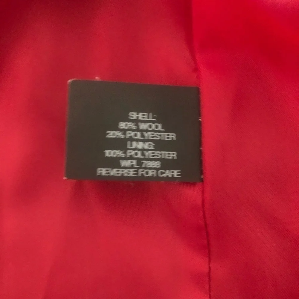 ANNE KLEIN Womens red Peacoat Coat  Size SP